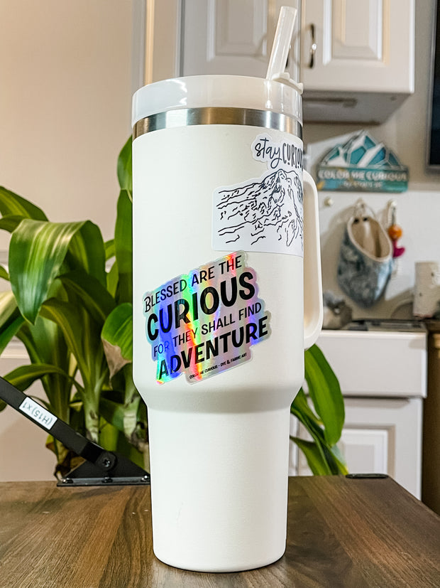 Blessed are the Curious - Holographic Vinyl Sticker