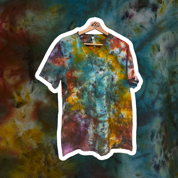 L: Unisex “Orcas Island” Soft Cotton V-Neck T-Shirt