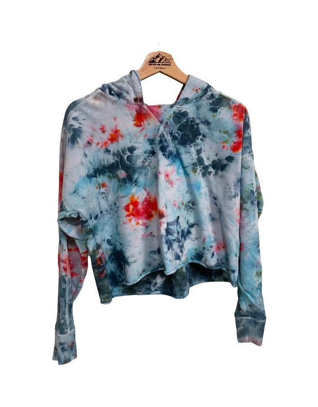XS: “Sailor’s Delight” Cropped Modal Blend Women’s Sweatshirt